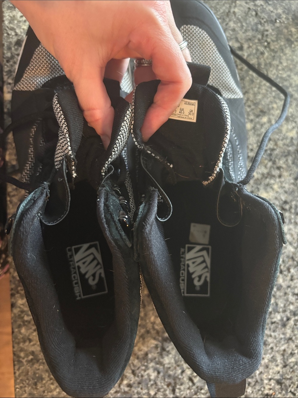 Vans Black and Gray High-Top Sneakers - Picture 7 of 7